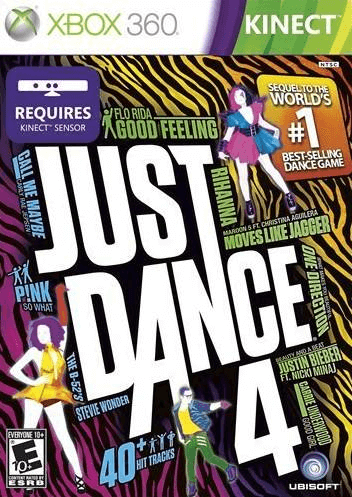 Just Dance 4 box art for Xbox 360